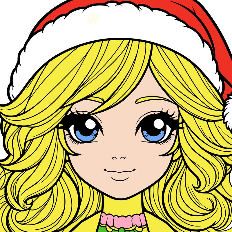 realistic christmas girl