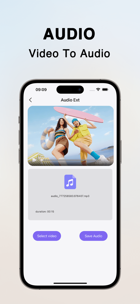 HandBrake - Video Compressor - iPhoneでHandBrakeアプリの動画から音声への抽出ツールを表示するインターフェース