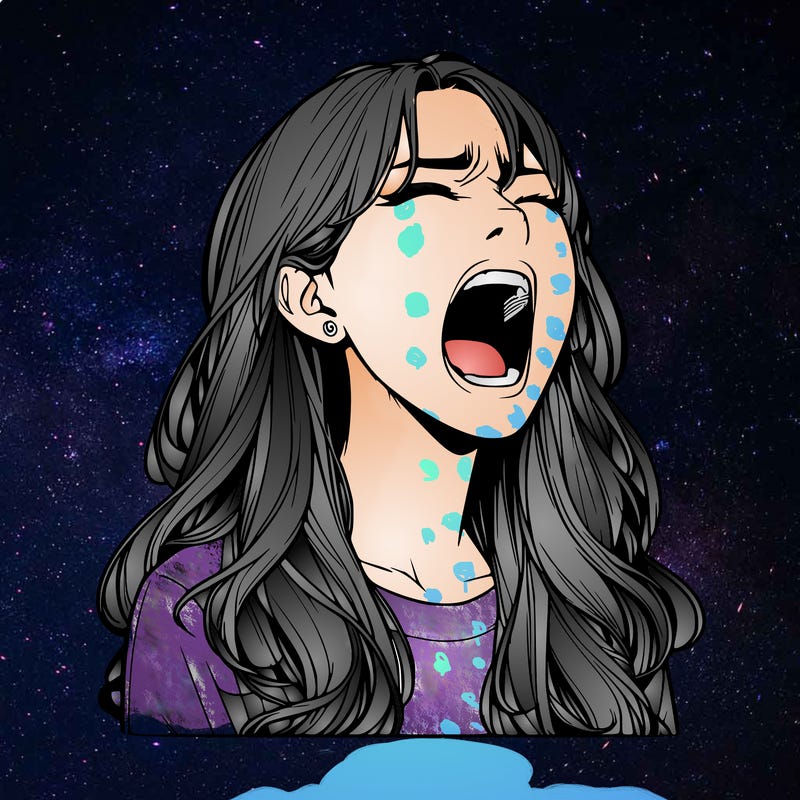 screaming realistic, girl