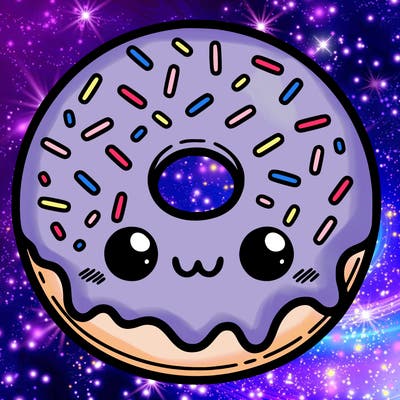 cute sprinkle doughnut