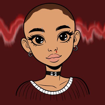 bald black girl