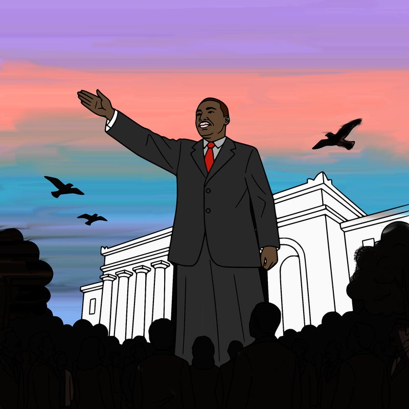 mlk day with image of mlk