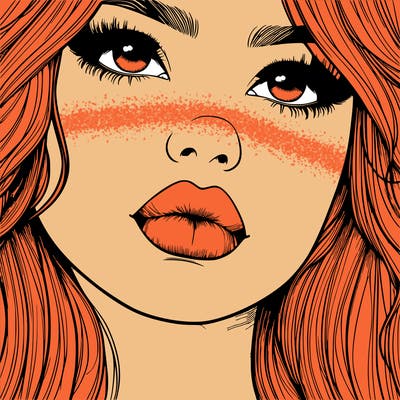 really realistic girl with lips