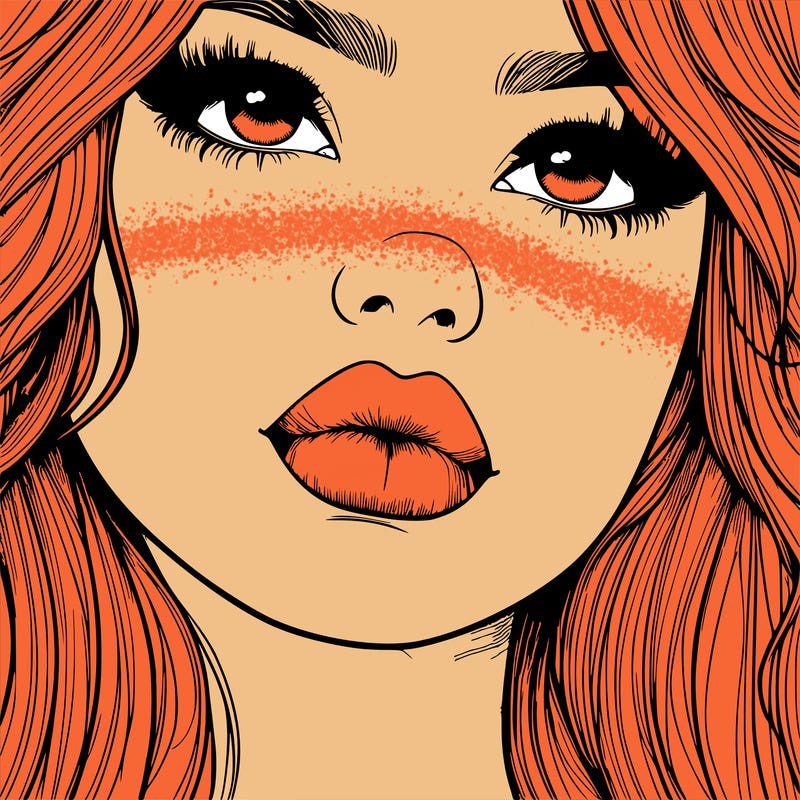 really realistic girl with lips