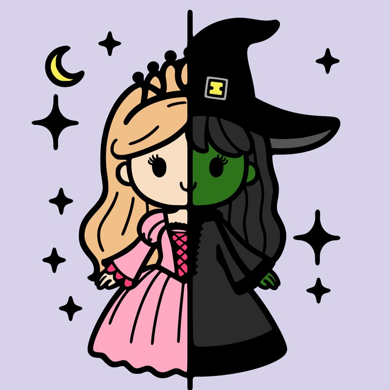 split princess and witch
