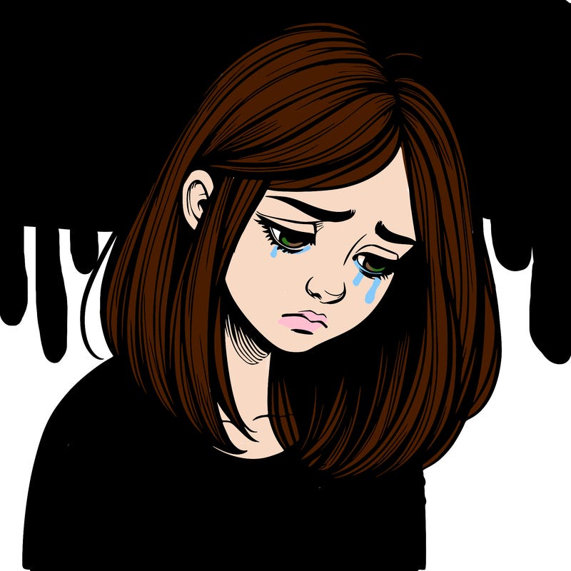 realistic sad girl
