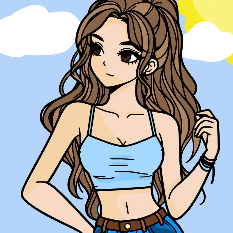 girl in crop top