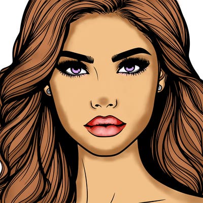 beautiful model face woman realistic