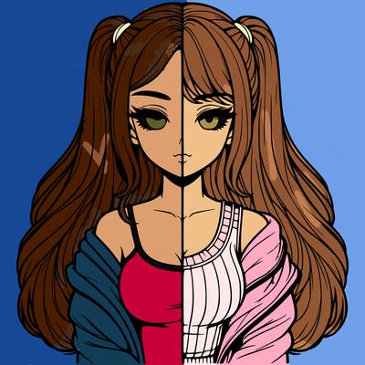 realistic girl split