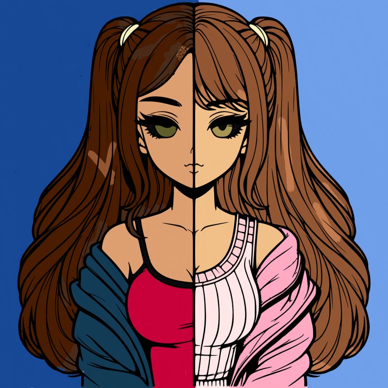 realistic girl split