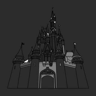 disney land their is a big castle