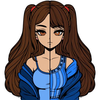 realistic girl split