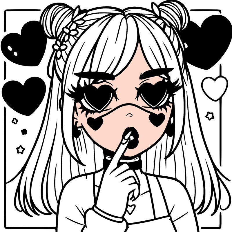 aesthetic heart girl