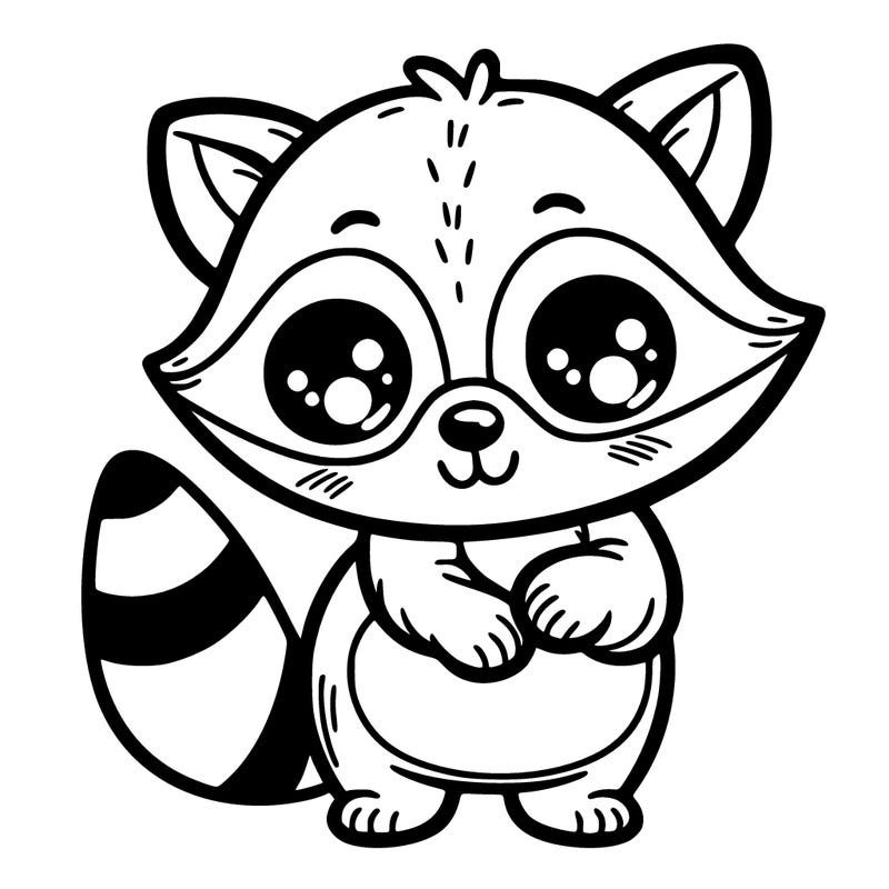 a cute raccoon