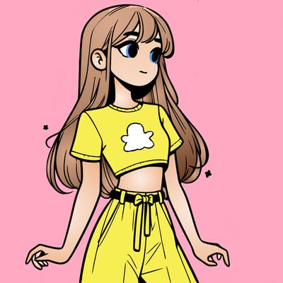 girl in a cute crop top