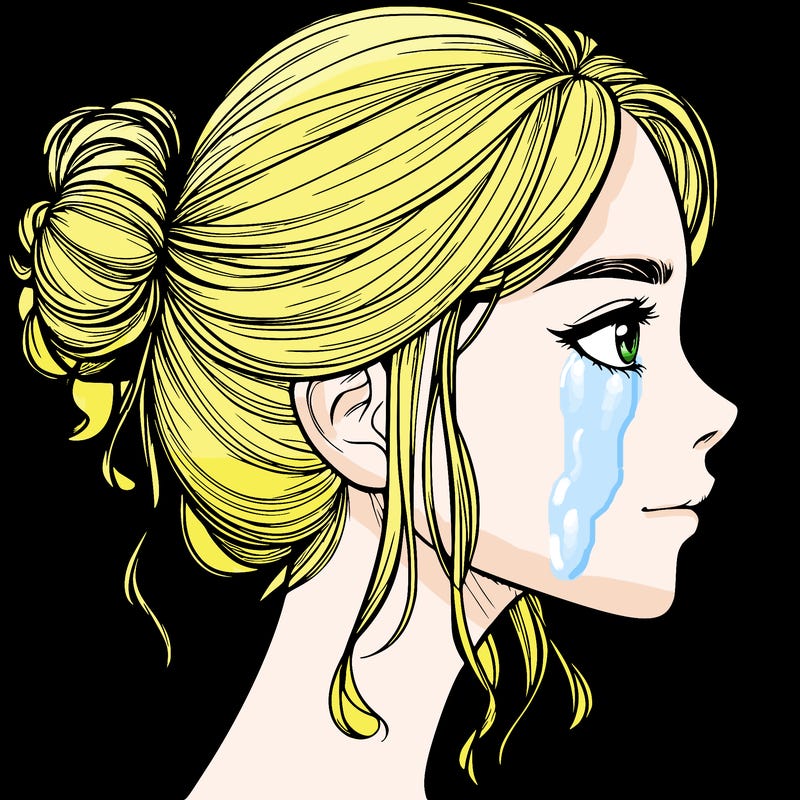 realistic face of a girl from the side