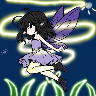 manga fairy flying