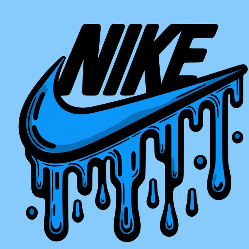 dripping nike logo