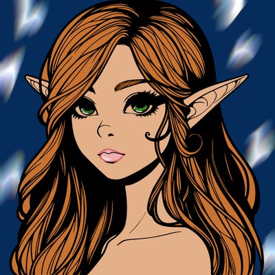 elf girl realistic dark fantasy