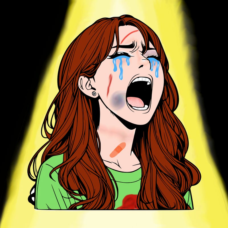 screaming realistic, girl