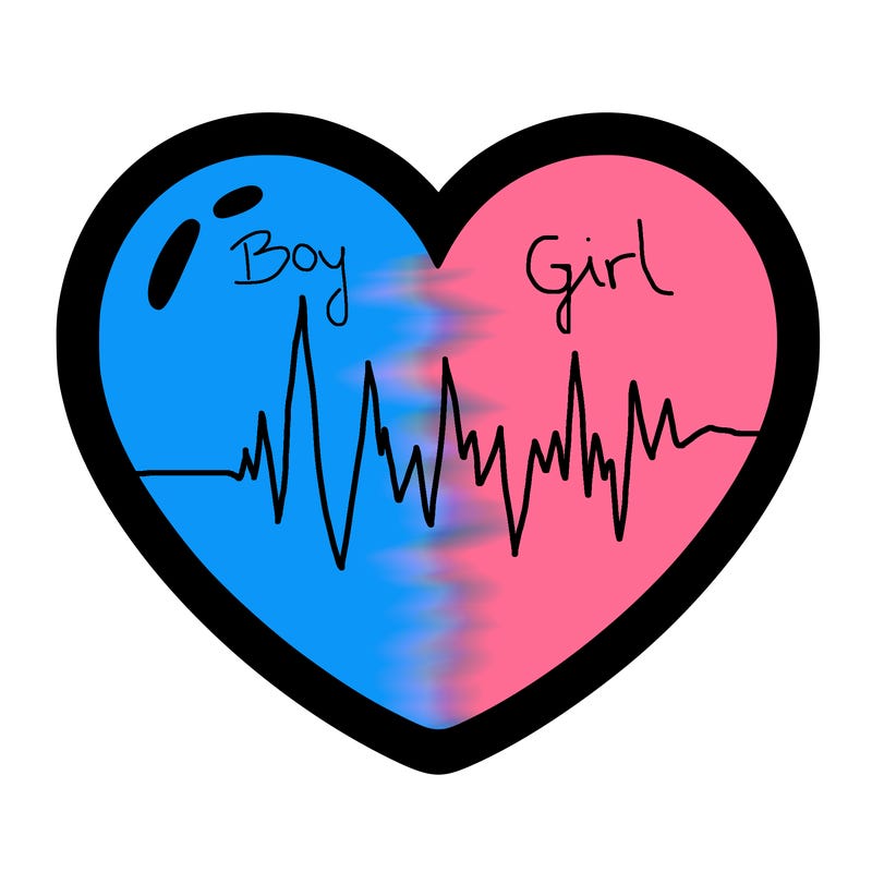 a blank heart