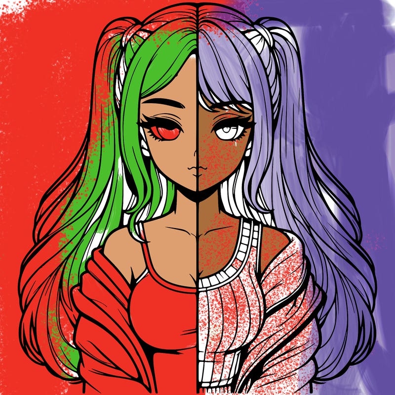 realistic girl split