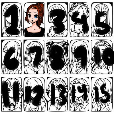 girls that look diffrent anime
