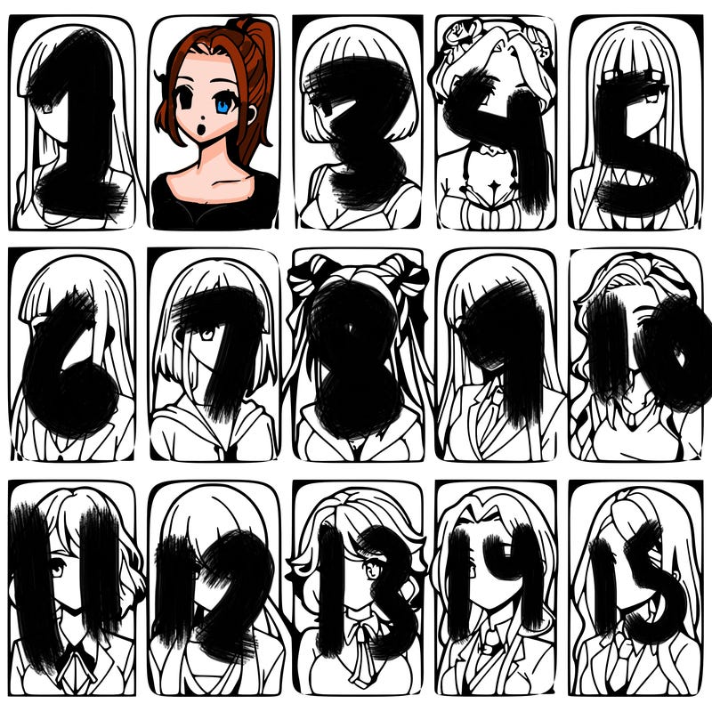 girls that look diffrent anime