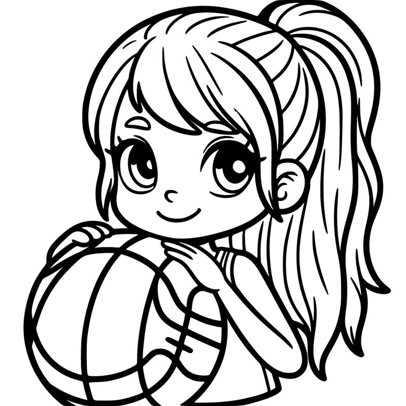 basketball with a girl