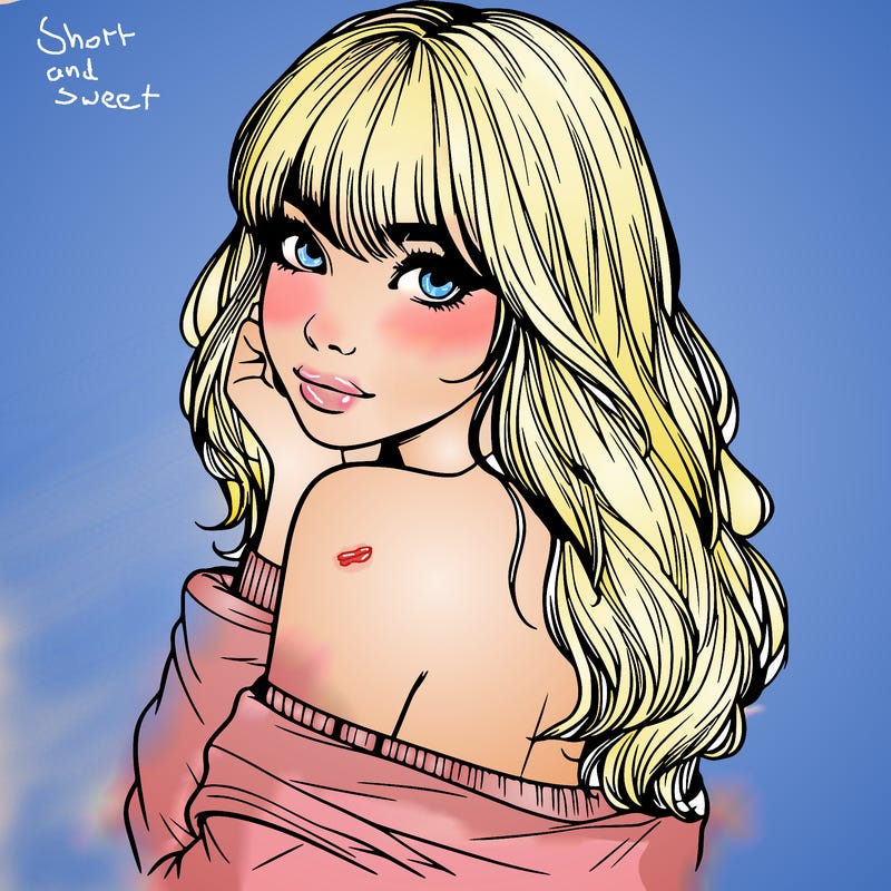 realistic girl with bangs looking over her shoulder