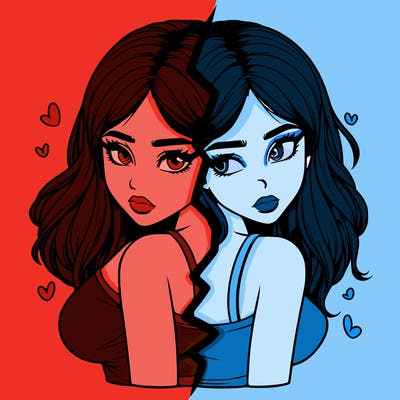 realistic girl split