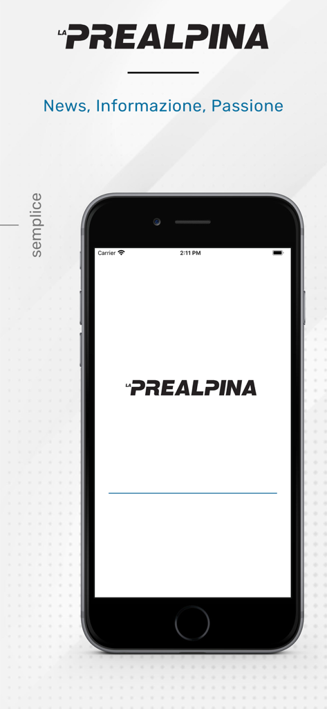 Prealpina - Prealpina news app splash screen on iPhone