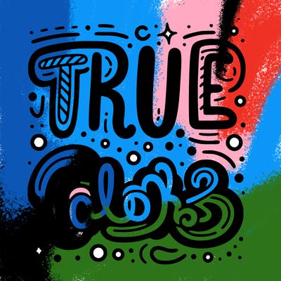 "true colors" written