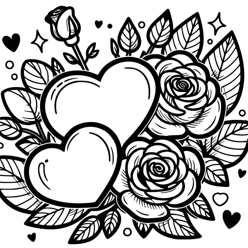 heart's and roses