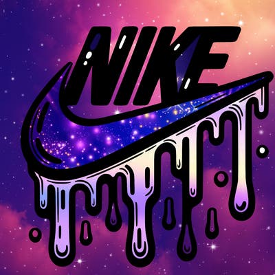 dripping nike logo