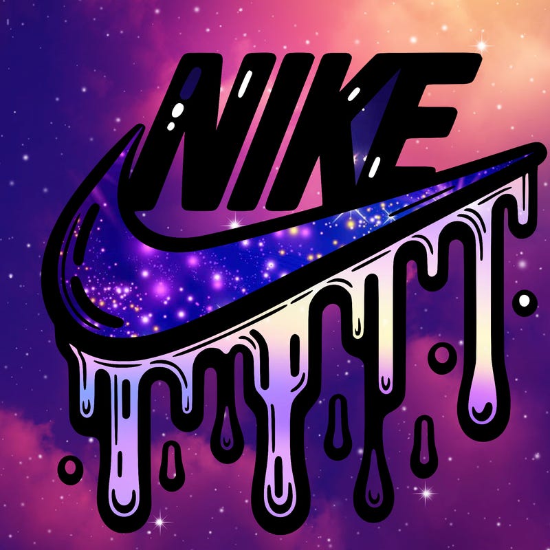 dripping nike logo