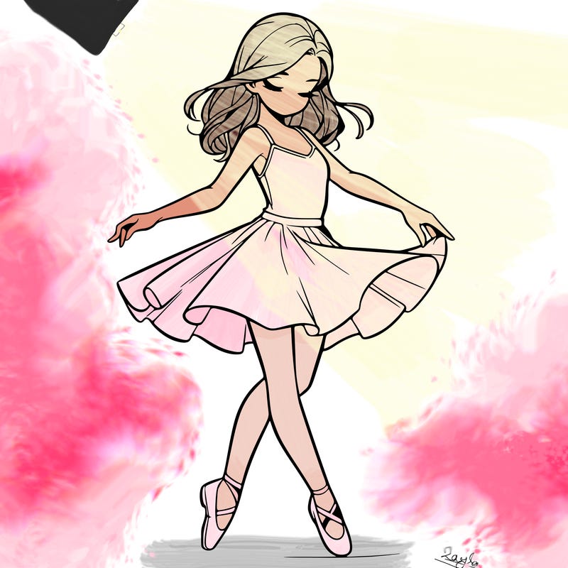 a realistic girl doing dance