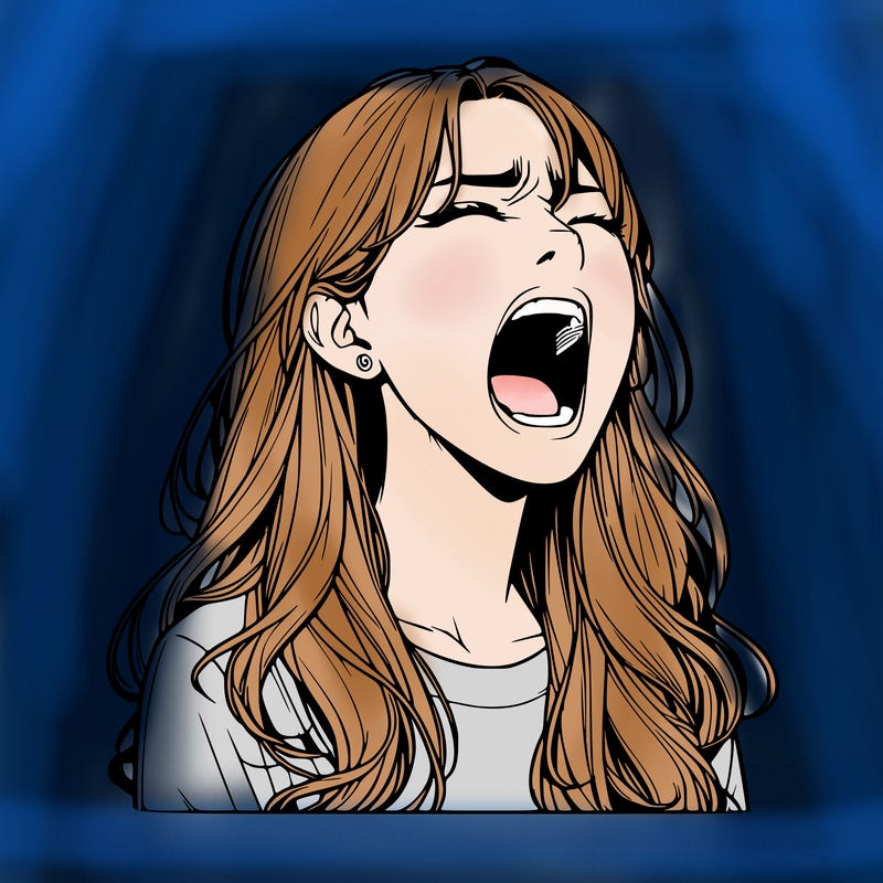 screaming realistic, girl