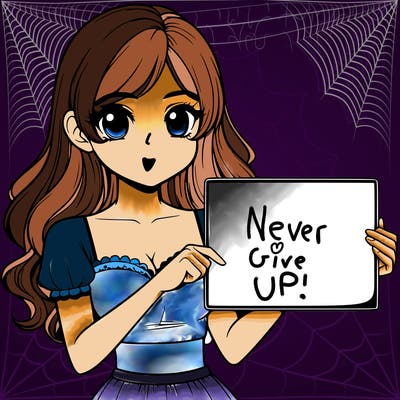 realistic pretty girl holding blank sign