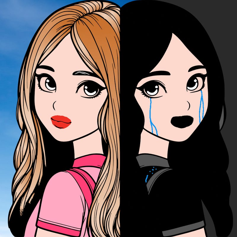 realistic girl split