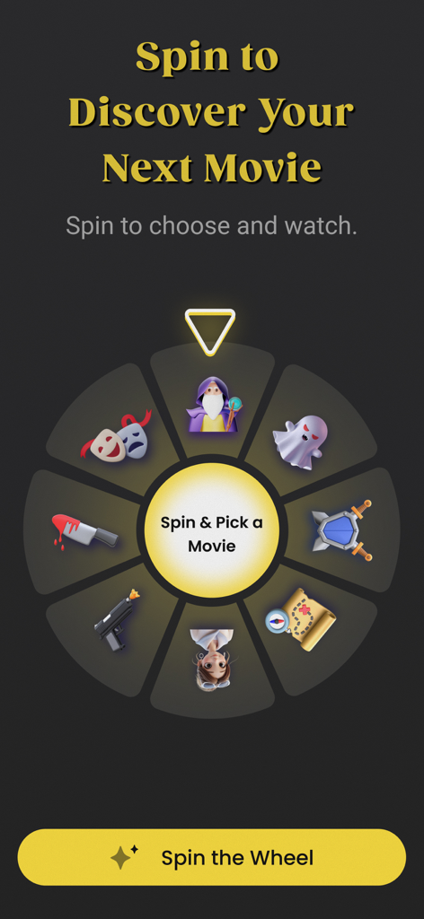 MovieBox Pro: Movies & TV Show - A spin the wheel feature in MovieBox Pro to help users choose a movie.