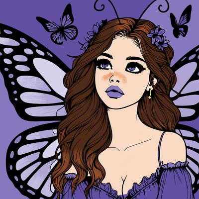 butterfly fairy realistic girl