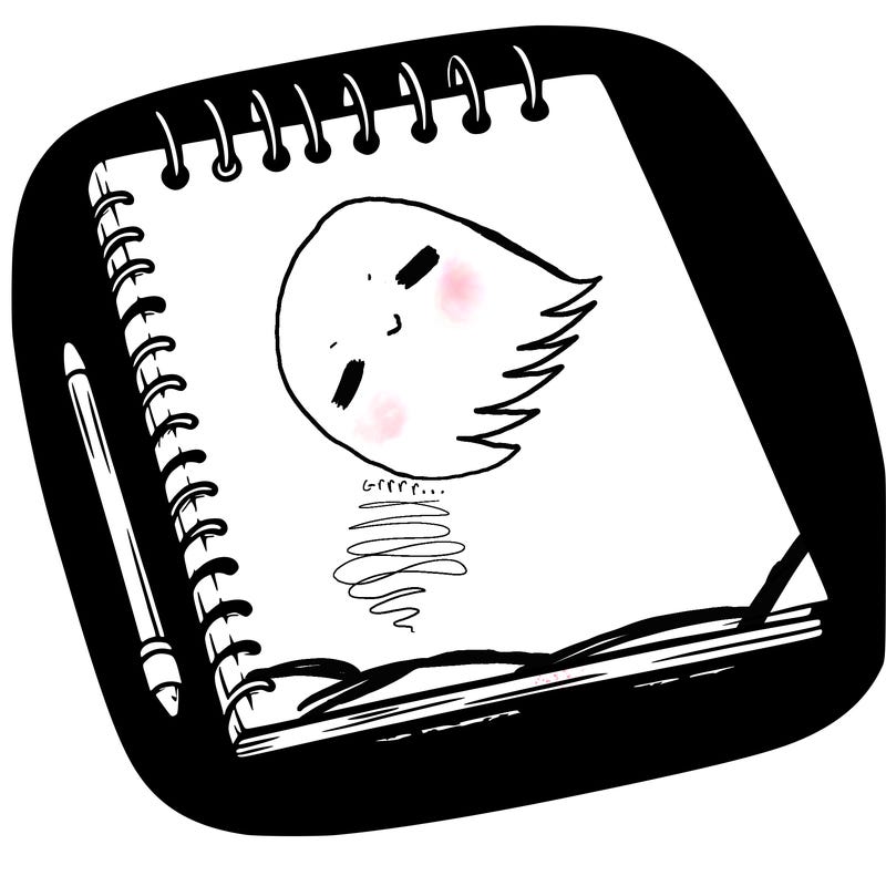 a blank sketch pad