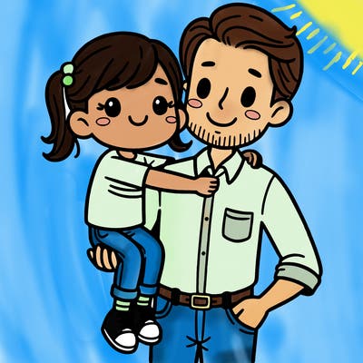 dad and daughter