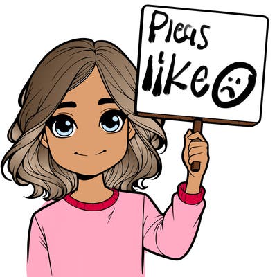 realistic girl holding up a sign