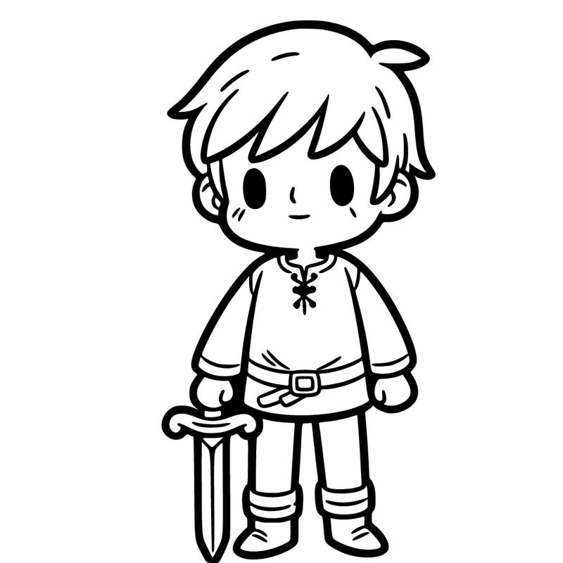 boy with a sword