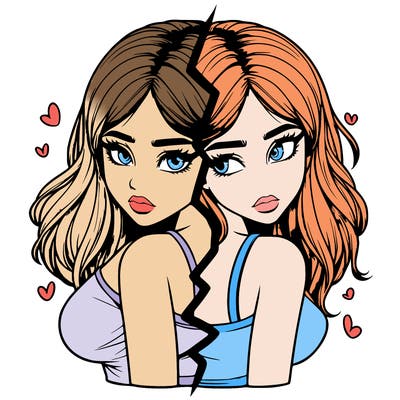 realistic girl split