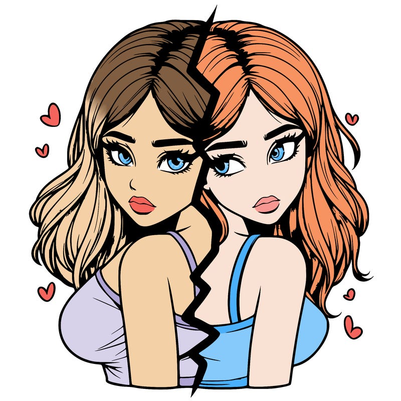 realistic girl split