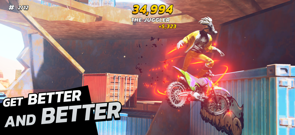 Touchgrind BMX 3: Rivals - Touchgrind BMX 3 Rivals 내 산업 환경에서 높은 점수의 BMX 트릭을 수행하는 라이더