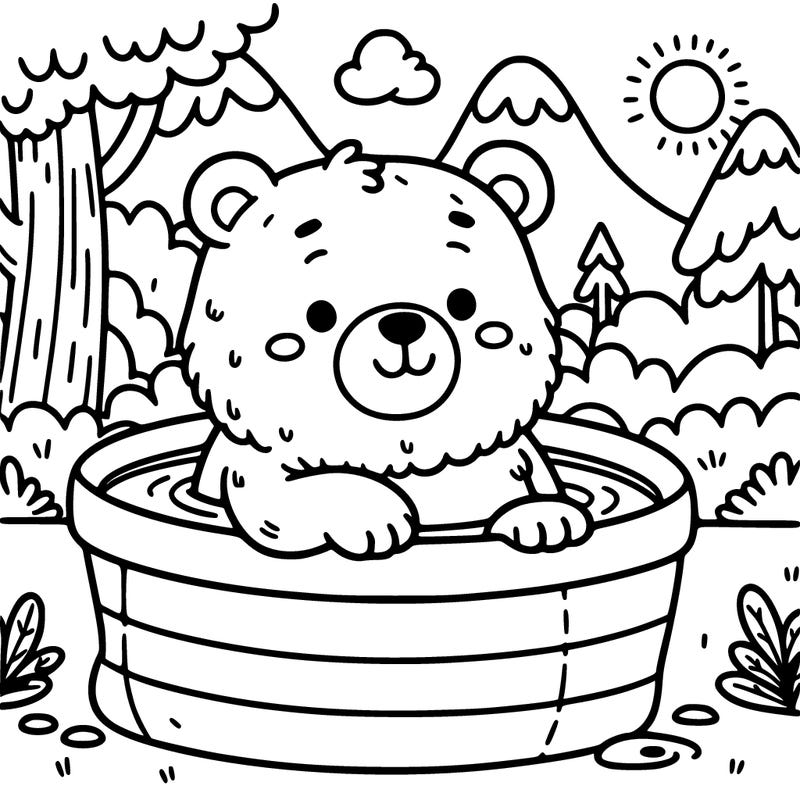 bear in a pool